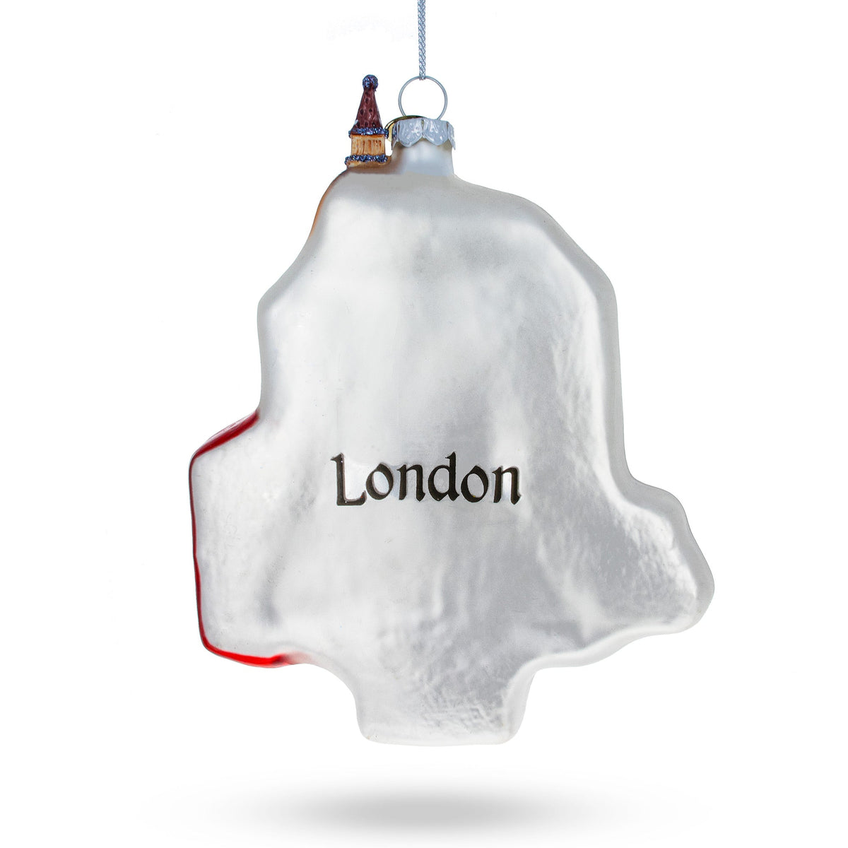 London Attractions, United Kingdom Glass Christmas Ornament
