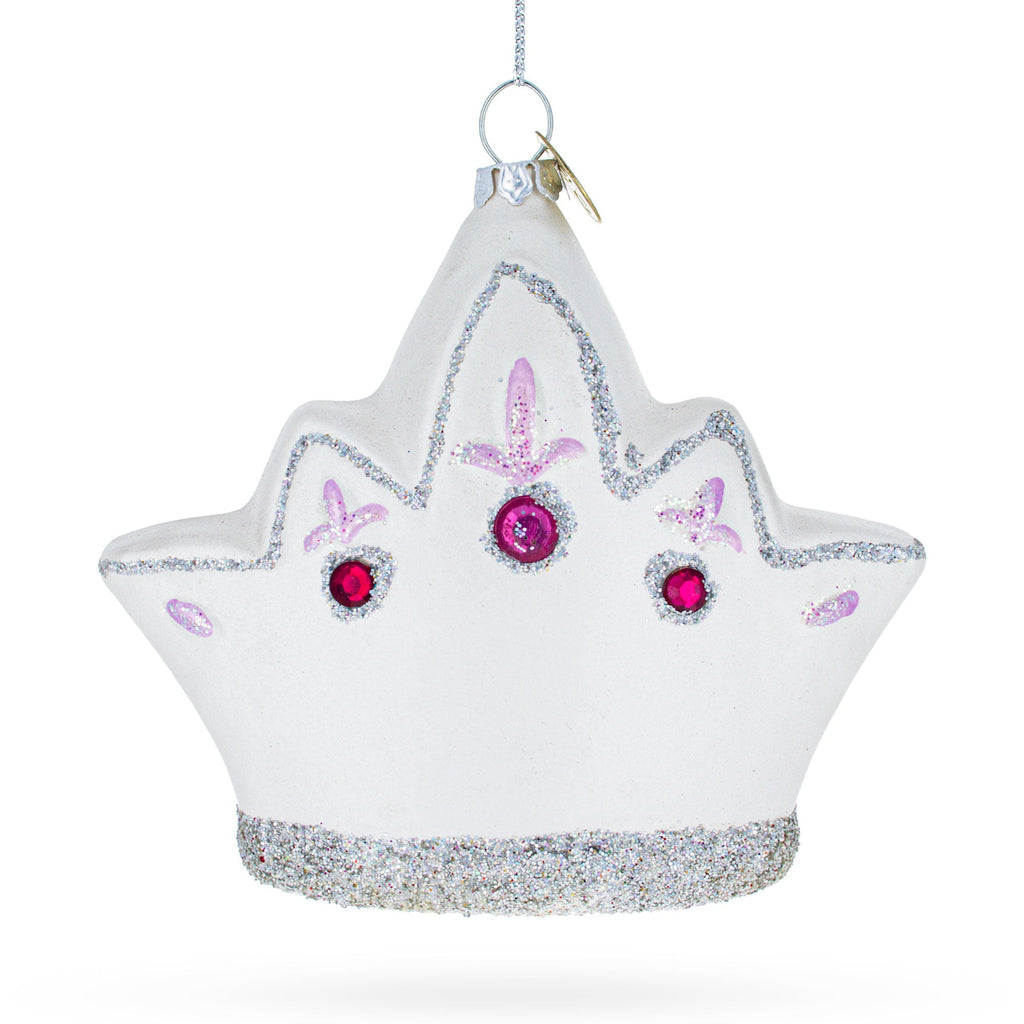 Princess Crown Glass Christmas Ornament