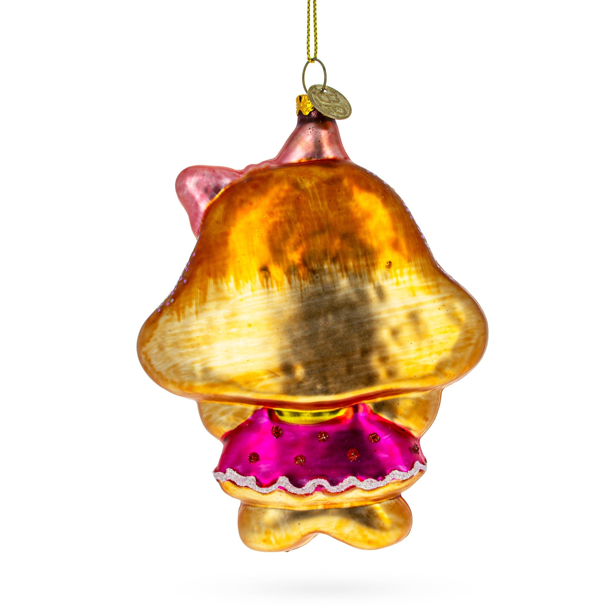 Gingerbread Girl Glass Christmas Ornament