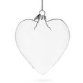 Heart Shape Clear Glass Christmas Ornament 4.1 Inches