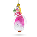 Princess Kissing Frog Prince Glass Christmas Ornament