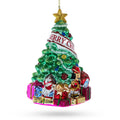 Decorated Christmas Tree Glass Christmas Ornament