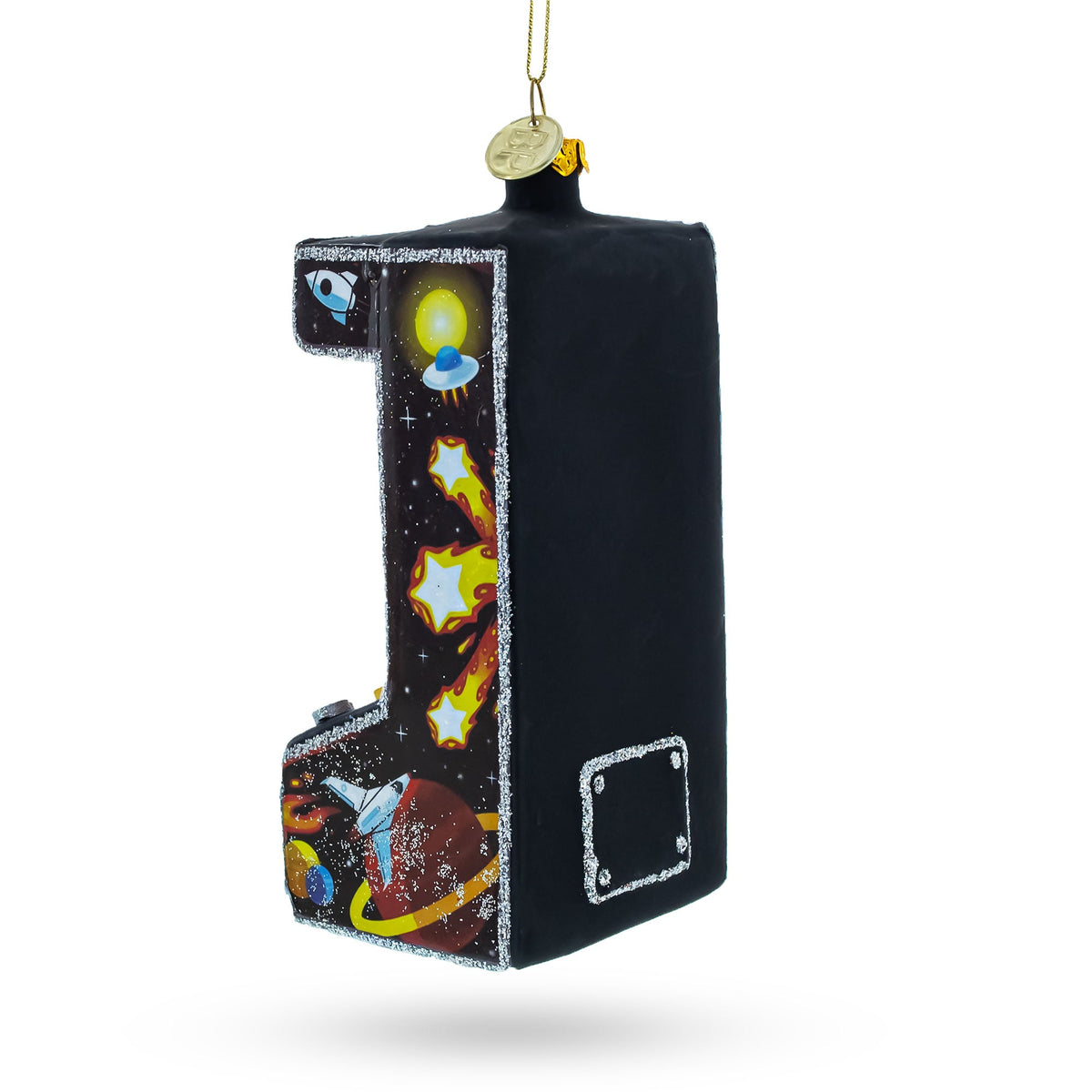 Arcade Game Machine Glass Christmas Ornament