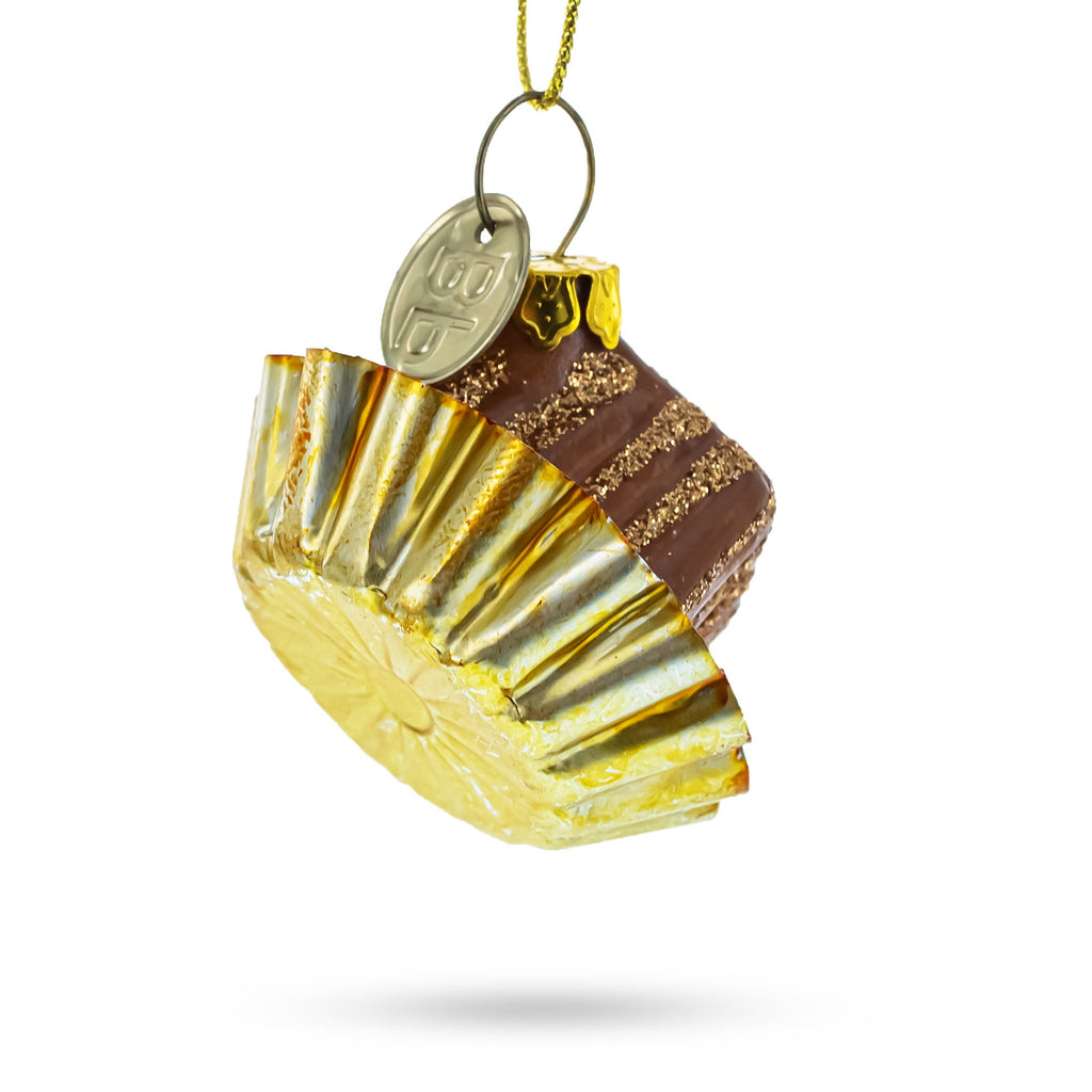 Chocolate Candy Glass Christmas Ornament