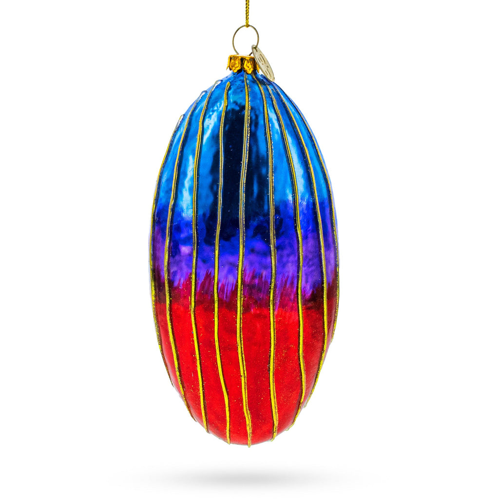 Blessed Virgin Mary Glass Christmas Ornament