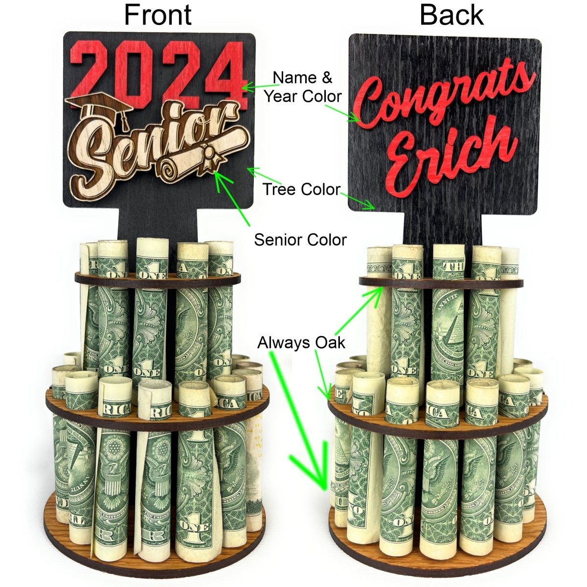 Class of 2026 Personalized Money Tree for Graduation
