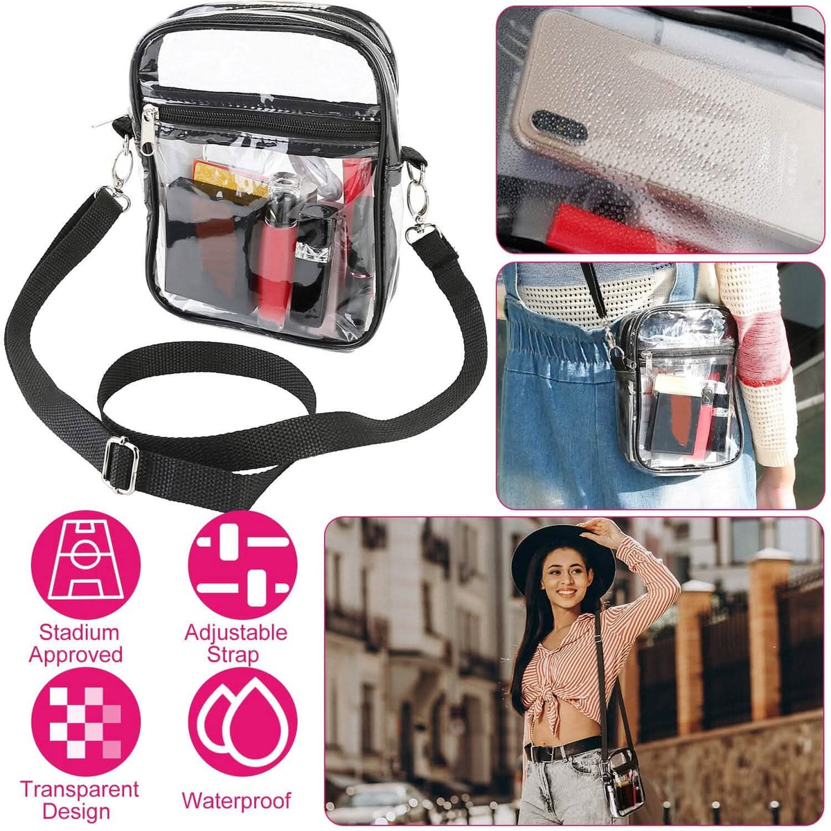 Clear Crossbody Bag Stadium Approved