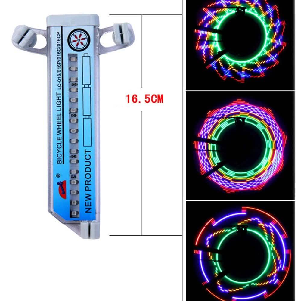 Colorful Rainbow 32 LED Wheel Signal Lights for Cycling Bikes Bicycles Outdoor