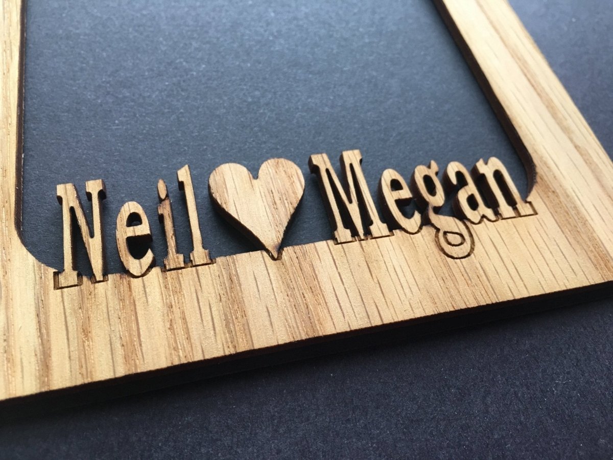 Couple's Name Picture Frame - 5x7 Frame Holds 4x6 Photo