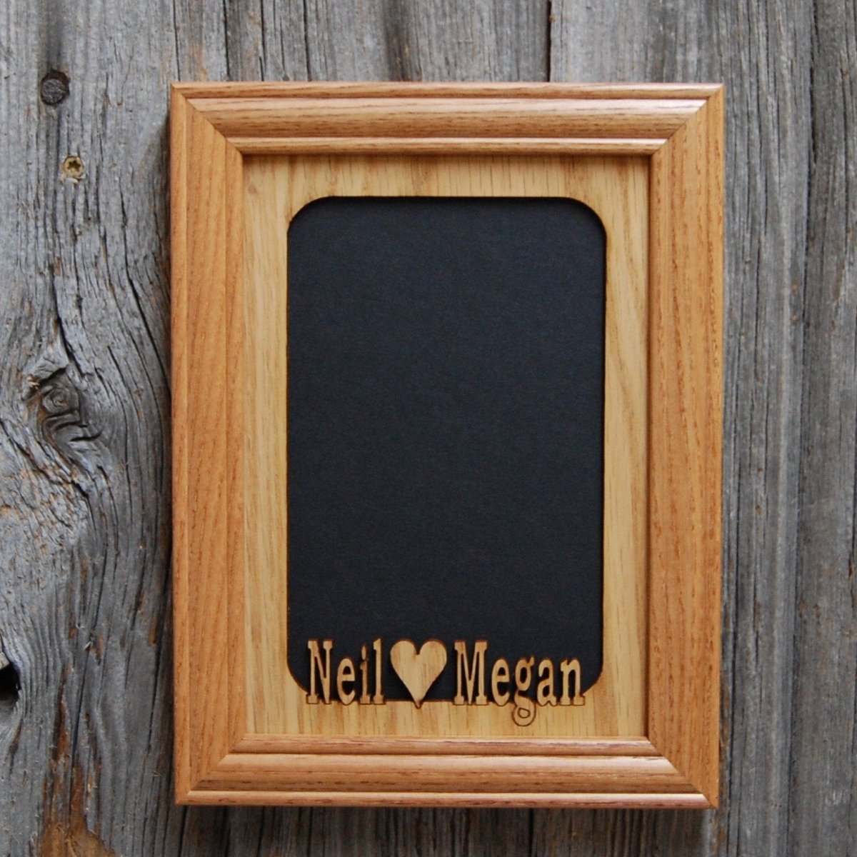 Couple's Name Picture Frame - 5x7 Frame Holds 4x6 Photo