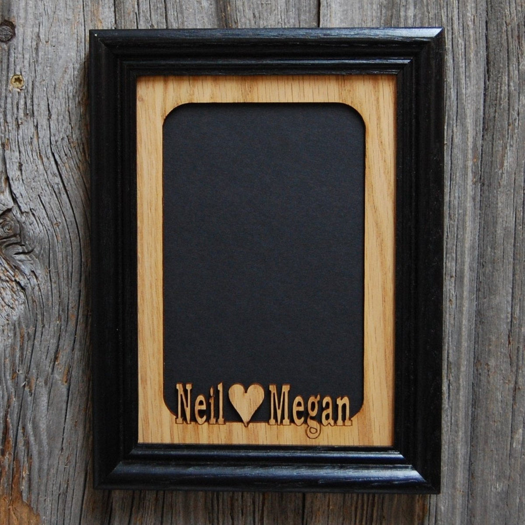 Couple's Name Picture Frame - 5x7 Frame Holds 4x6 Photo