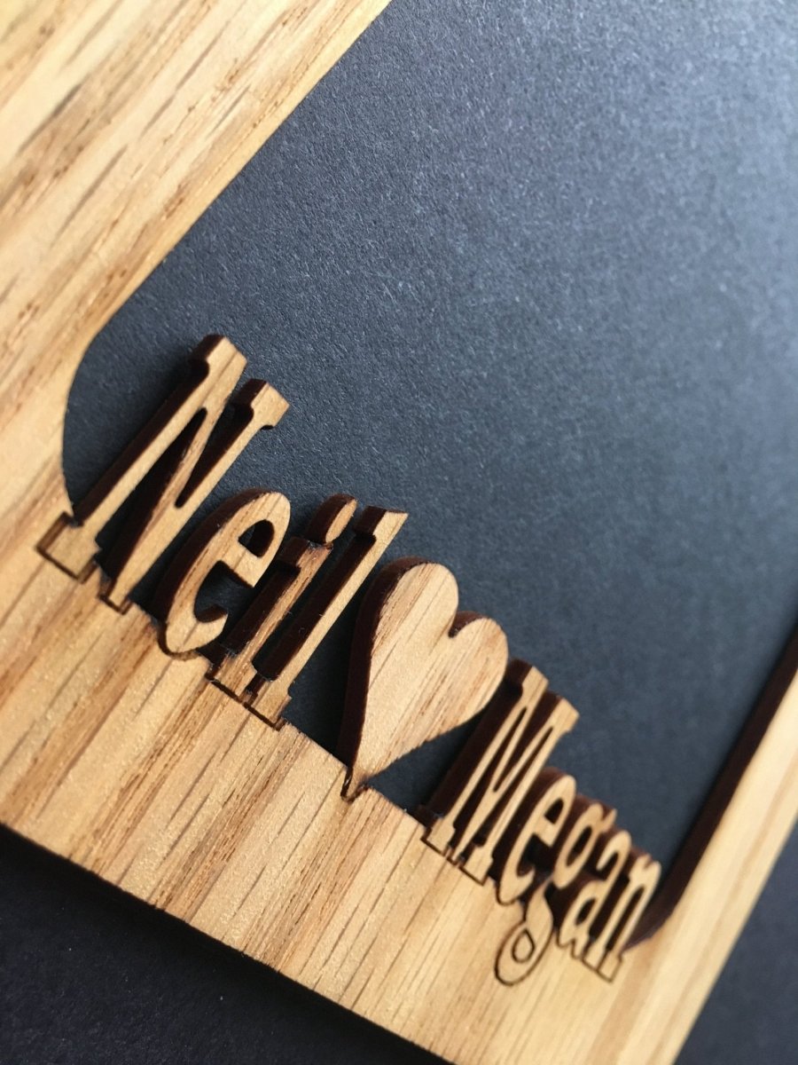 Couple's Name Picture Frame - 5x7 Frame Holds 4x6 Photo