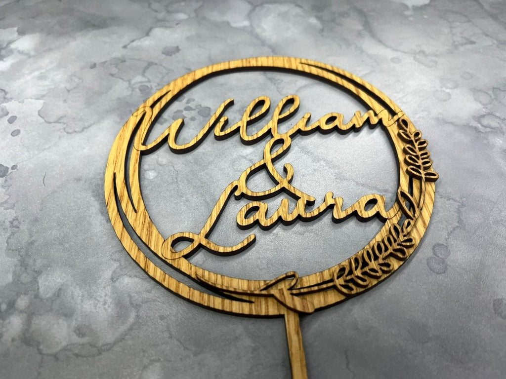 Couples Names Wedding Cake Topper