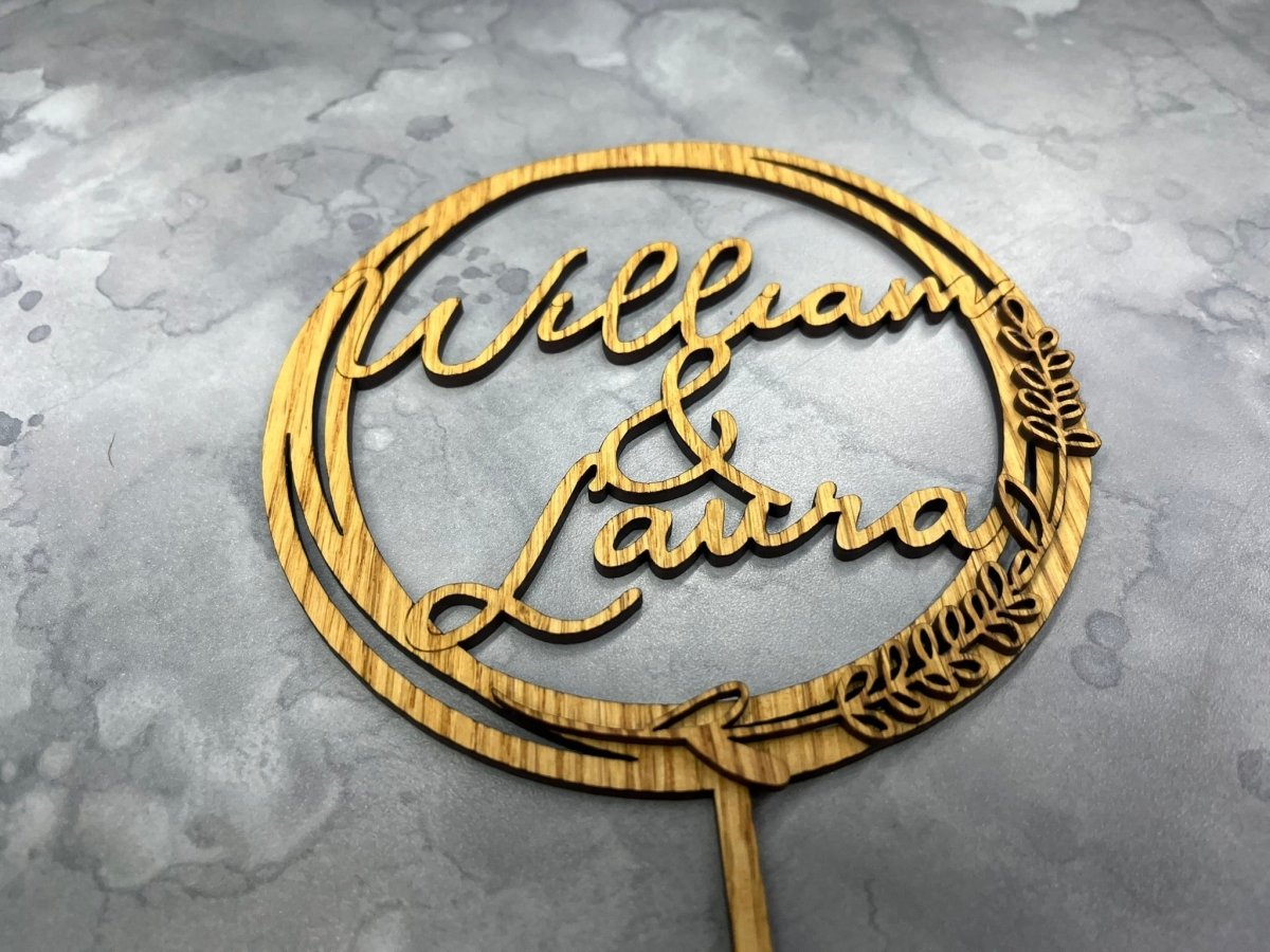 Couples Names Wedding Cake Topper