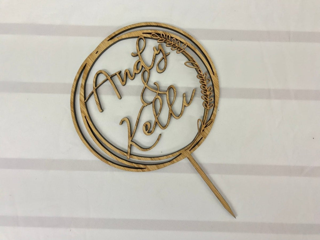 Couples Names Wedding Cake Topper