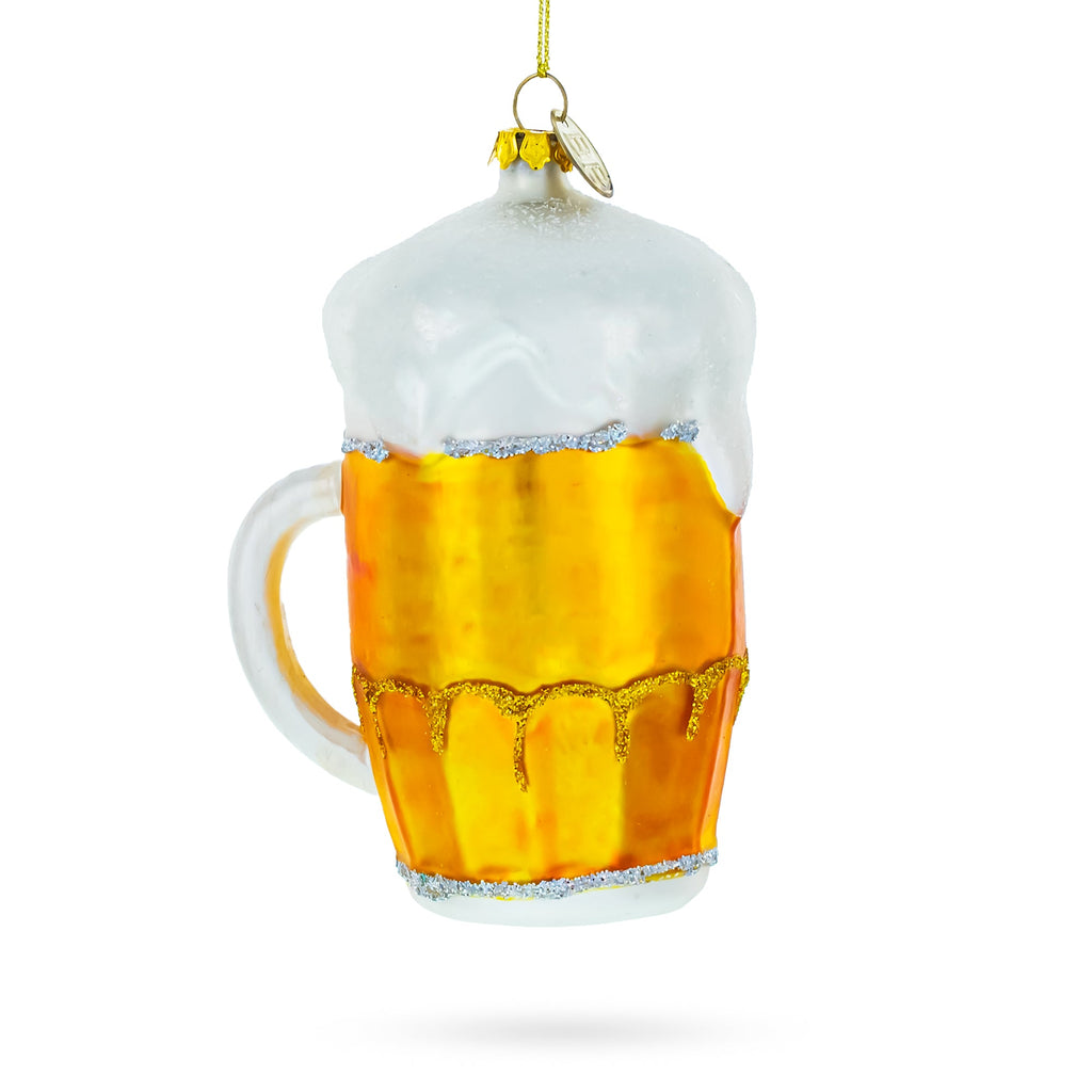 Frothy Beer Mug Glass Christmas Ornament