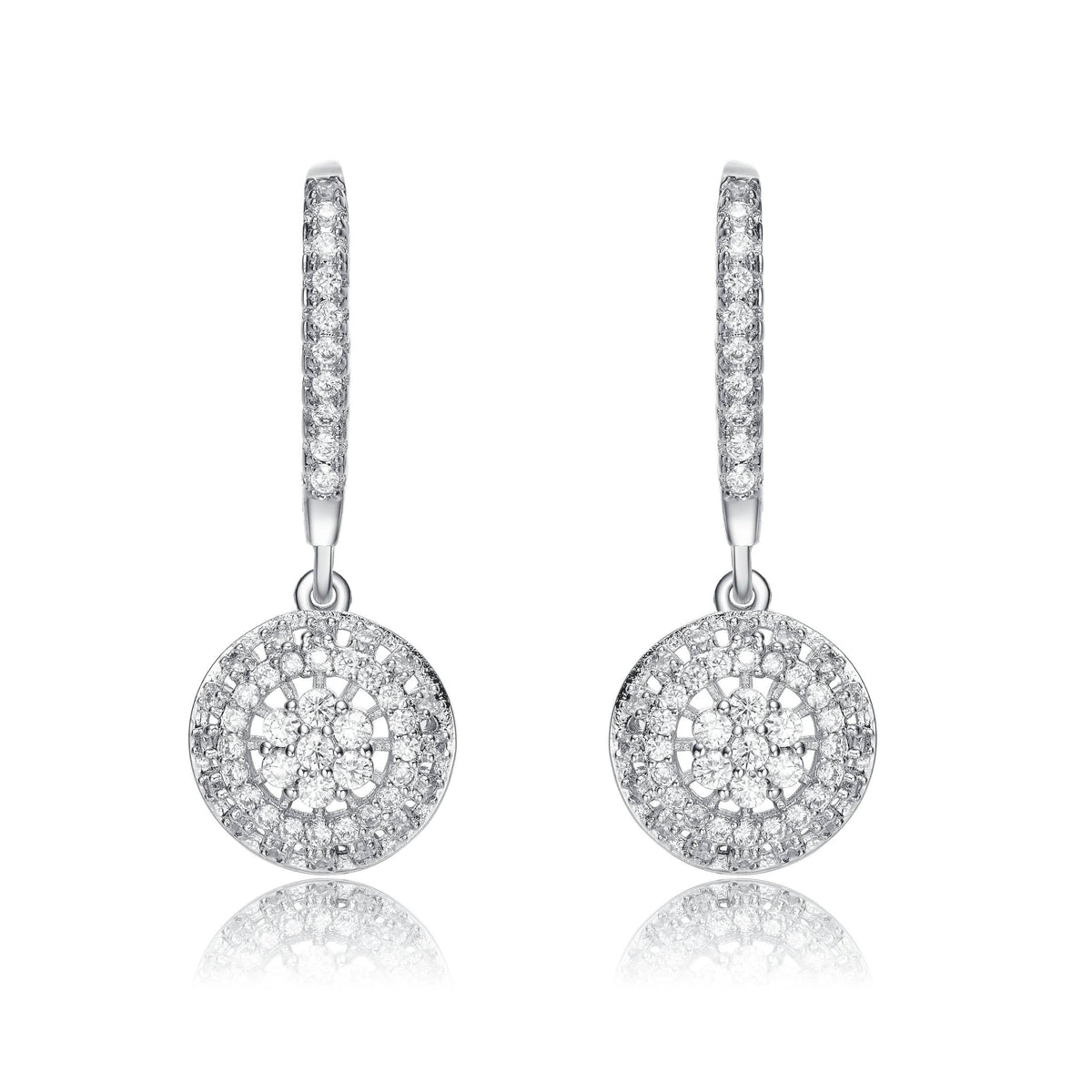 Cubic Zirconia Leverback Earrings