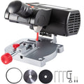 Mini Miter Cut-off Chop Saw, Two 2-5/16" Blade of Steel and Resin with 1/2" Cutting Depth, 0~45° Benchtop Miter Saw for Copper, Aluminum, Wood, Zinc in Hobby Craft