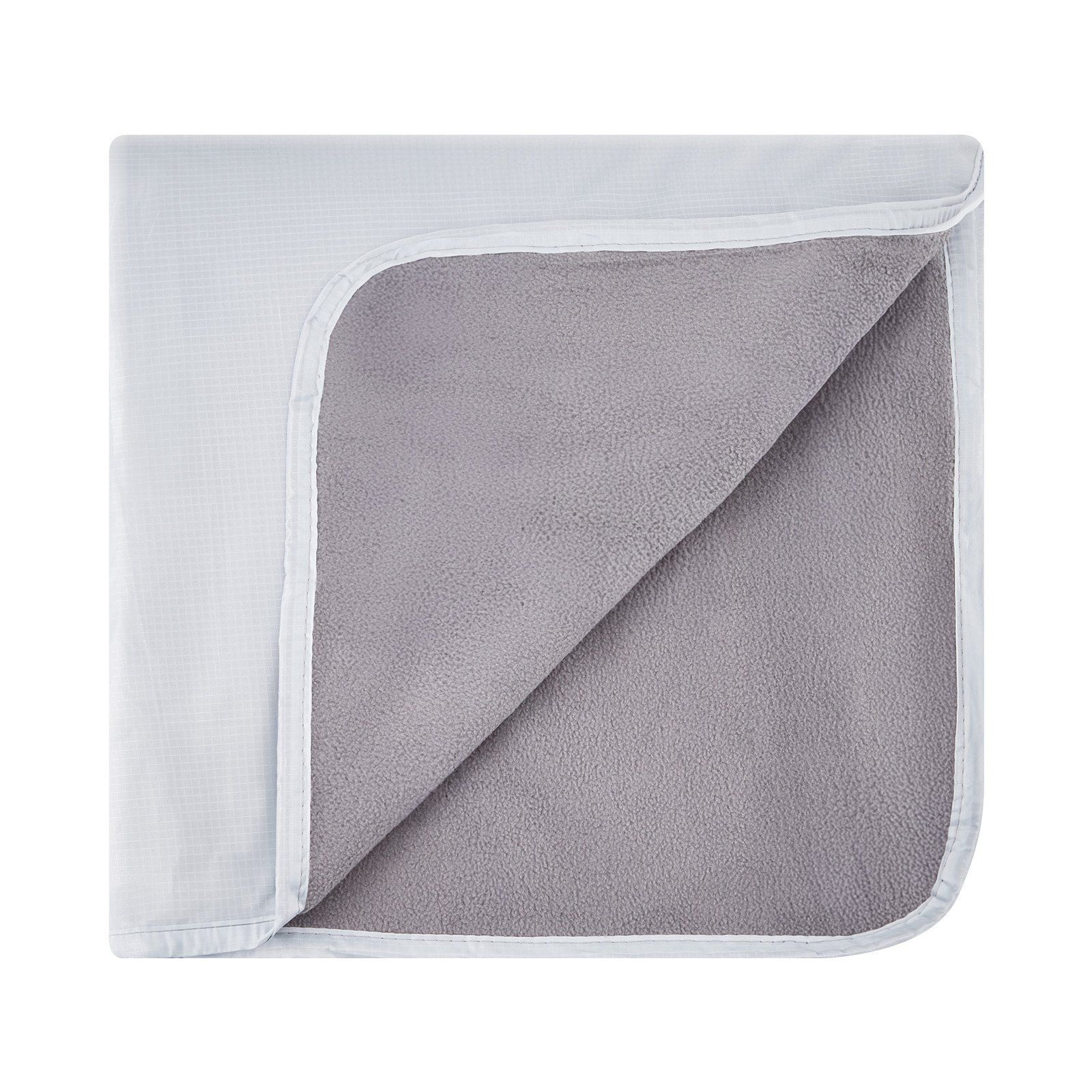 Camping Blanket 79" x 59" Wearable Warm Stadium Blanket Outdoor Light Grey