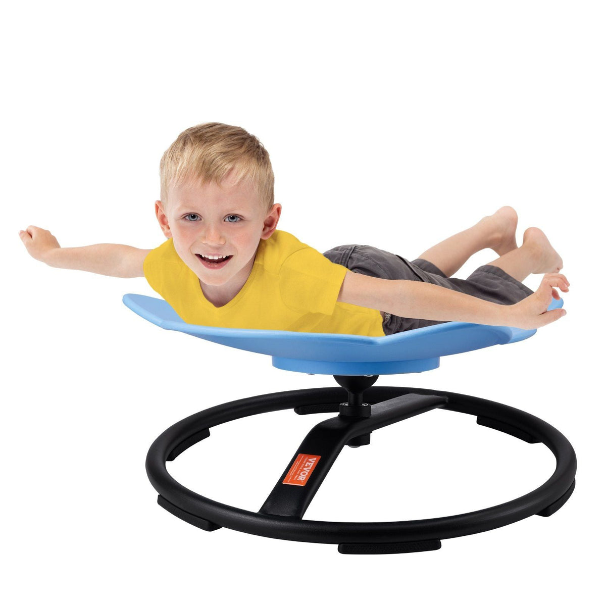 Elephant Kids Swivel Chair, 220 LBS Capacity, 360° Spinning Chair, Autistic Kids Sensory Toy Chair with Non-Slip Metal Base, Toddler Sit and Spin Chair for Coordination Balance Focus Blue