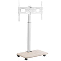 Rolling TV Stand, Mobile TV Cart for 32-70 Inch Screens, 25° Left-Right Rotation and Height Adjustable TV Mount on Wheels, Holds up to 99 lbs for Corner, Bedroom, Outdoor, Max VESA 600x400mm