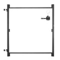 Gate Building Kit Fits 36 to 60 in Wide Openings 6 to 7 ft High Fence Black
