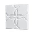 3D Wall Panels 33-Pack 11.81 x 11.81'' PVC 32 Sq.Ft Coverage Floral Matte White