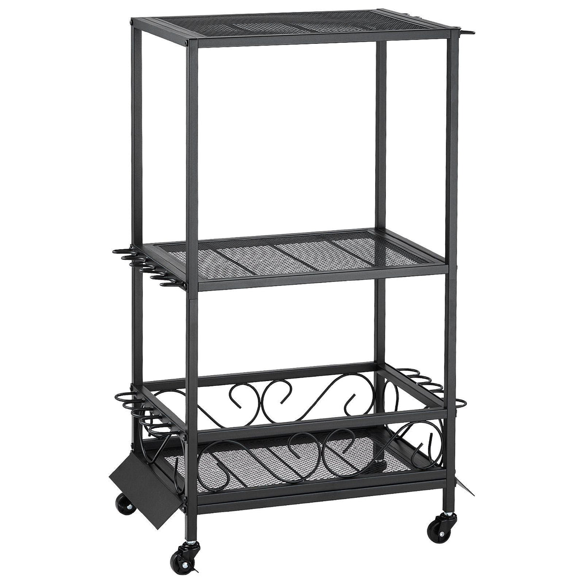 10 Pole Fishing Rod Holder Fishing Rack Cart Organizer with Wheels for Garage