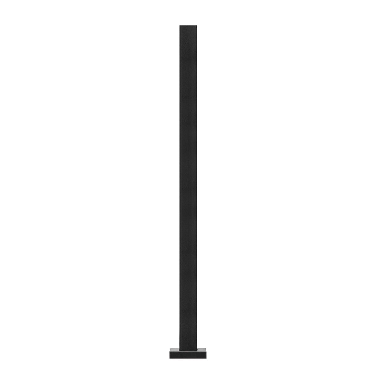 Glass Clamp, 37.4" Height Glass Railing Bracket for 0.39 "-0.47 " Thickness Tempered Glass, 304 Stainless Steel Glass Mounting Clamp, Glass Shelf Bracket for Balcony, Garden, Deck, Stair, Black