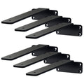 Shelf Bracket, 10'L x 4'W x 1.6'H, 6 Pcs Heavy Duty Floating Shelf Brackets, Brackets for Shelves, 5mm Thick Matte Black L Shelf Bracket,Steel Shelving Brackets with 160 lbs Load Capacity