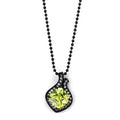TK2629 - IP Black(Ion Plating) Stainless Steel Chain Pendant with AAA Grade CZ in Apple Green color