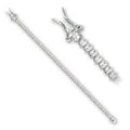 47103 - Rhodium Brass Bracelet with AAA Grade CZ in Clear