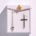 TK2816 - IP Light Black (IP Gun) Stainless Steel Earrings with Top Grade Crystal in Jet