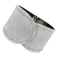 TK1152 - High polished (no plating) Stainless Steel Bangle with Top Grade Crystal in Clear