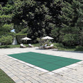 Inground Pool Safety Cover, 14 ft x 26 ft Rectangular Winter Pool Cover, Triple Stitched, High Strength Mesh PP Material with Good Rain Permeability, Installation Hardware Included, Green