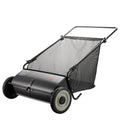 Push Lawn Sweeper, 26 Inch Leaf & Grass Collector, Strong Rubber Wheels & Heavy Duty Thickened Steel Durable to Use with Large Capacity 7 ft³ Mesh Collection Bag, 4 Spinning Brushes