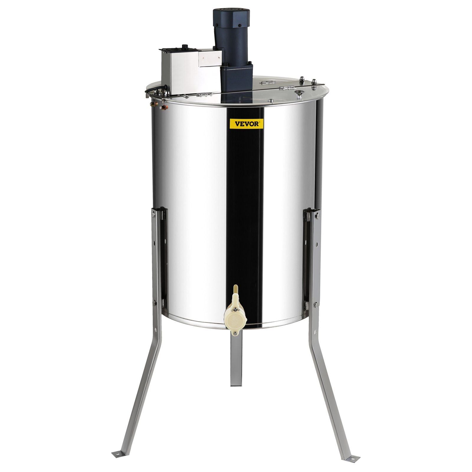 Electric Honey Extractor, 4/8 Frames Honey Spinner Extractor, Stainless Steel Beekeeping Extraction, Apiary Centrifuge Equipment with Height Adjustable Stand, Honeycomb Drum Spinner with Lid