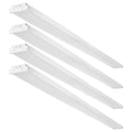 8FT LED Wraparound Light, 110W 10,000LM, Flush Mount LED Shop Light, 4 Pack 6500K Daylight LED Kitchen Ceiling Lighting Fixtures, for Garage Office Laundry Fluorescent Tube Replacement, ETL