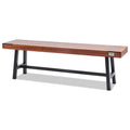 Outdoor Bench, 63 inches Wood Garden Bench with Metal Leg for Outdoors, Outdoor Garden Park Bench, 500 lbs Load Capacity Bench, Dining Bench Patio Bench for Garden, Park, Yard, Front Porch