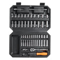 Socket Set, 1/4 Inch Drive Socket and Ratchet Set, 6-Point Socket Opening, 54 Pieces Tool Set SAE and Metric, Deep and Standard Sockets, 5/32-9/16 in, 4-14 mm, with Accessories, Storage Case