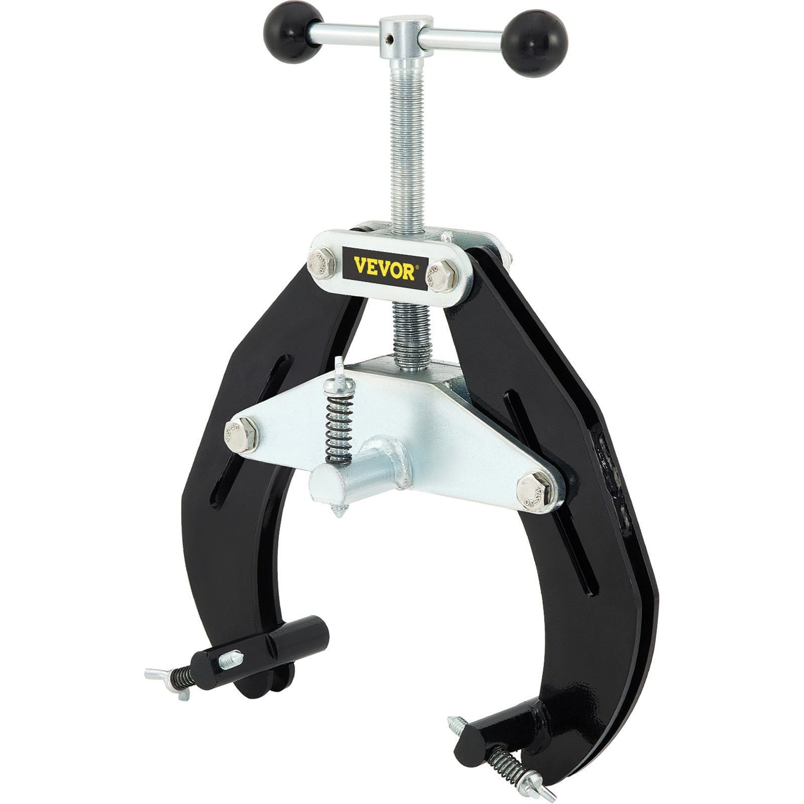 Pipe Clamp, 2 to 6 in, High Strength Ultra Clamp with Quick Acting Screws, Steel Pipe Alignment Tool with Lightweight Design, Black