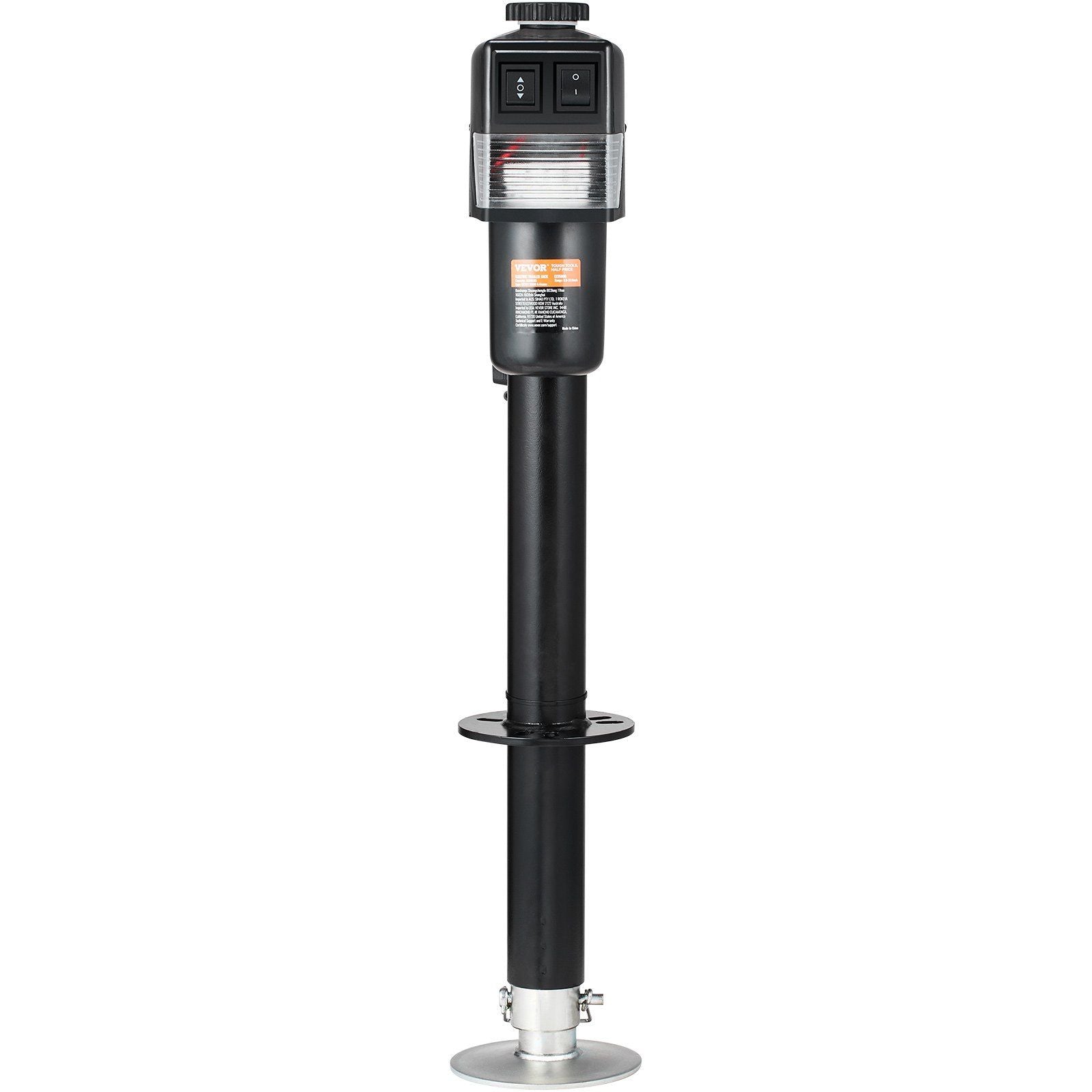 Electric Trailer Jack, Power Tongue Jack Weight Capacity 3500 lbs, 9.84"-33.85" Electric Tongue Jack with Waterproof Cover for Lifting RV Trailer, Horse Trailer, Utility Trailer, Yacht Trailer