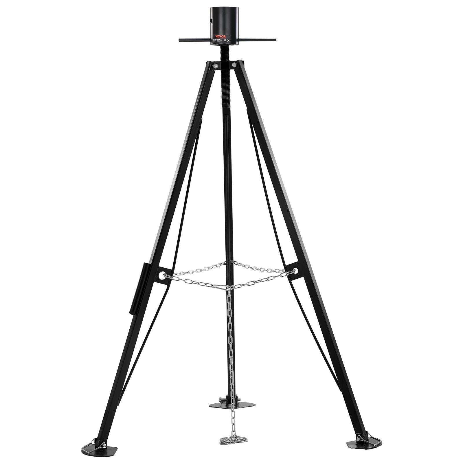 5th Wheel Tripod Stabilizer, 5000 LBS Load Capacity Tripod Fifth Wheel Stabilizer, 35"-57" Adjustable Height RV Gooseneck Stabilizer, Tripod Jack for Fifth-Wheel Trailers, RVs, and Campers