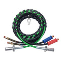 15FT Semi Truck Air Lines Kit with 2PCS Glad Hands, 3-in-1 Air Hoses & 7 Way ABS Electric Power Line, with 2PCS Gladhand Handles, 4PCS Seals and Tender Spring Kit for Semi Truck Trailer Tractor