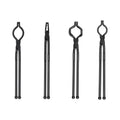 Blacksmith Tongs, 18' 4 PCS, V-Bit Bolt Tongs, Wolf Jaw Tongs, Z V-Bit Tongs and Gripping Tongs, Carbon Steel Forge Tongs with A3 Steel Rivets, for Beginner and Seasoned Blacksmiths, Bladesmiths