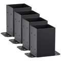 4 Pack 4x4 Post Base Brackets Heavy Duty Wood Post Fence Post Anchor