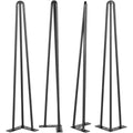 Hairpin Table Legs 26" Black Set of 4 Desk Legs 880lbs Load Capacity (Each 220lbs) Hairpin Desk Legs 3 Rods for Bench Desk Dining End Table Chairs Carbon Steel DIY Heavy Duty Furniture Legs