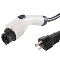 Level 1+2 Portable EV Charger, 16 Amp 120V or 240V, Electric Vehicle Charger with 28-Foot Charging Cable NEMA 6-20P Plug NEMA 5-15 Adapter, Plug-in Home EV Charging Station for SAE J1772 EVs