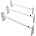 Van Roof Ladder Rack, 3 Bars Alloy Steel Roof Racks, 750 LBS Capacity Rain-Gutter Roof Rack, Adjustable Length 40.2" to 74.8", Van Ladder Rack Compatible with Chevrolet Express, GMC Savana, etc