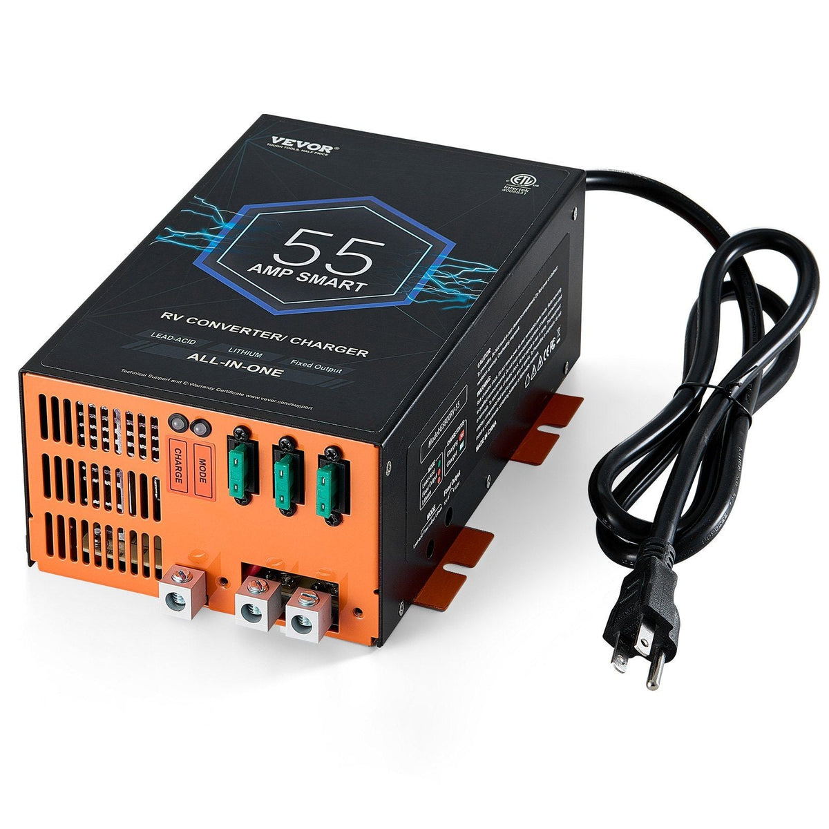 RV Converter 55 Amp 110V AC to 12V DC RV Power Converter Battery Charger